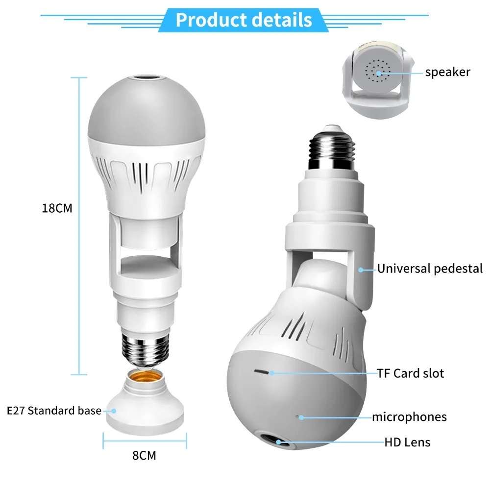 WiFi Dual Light Bulb Camera