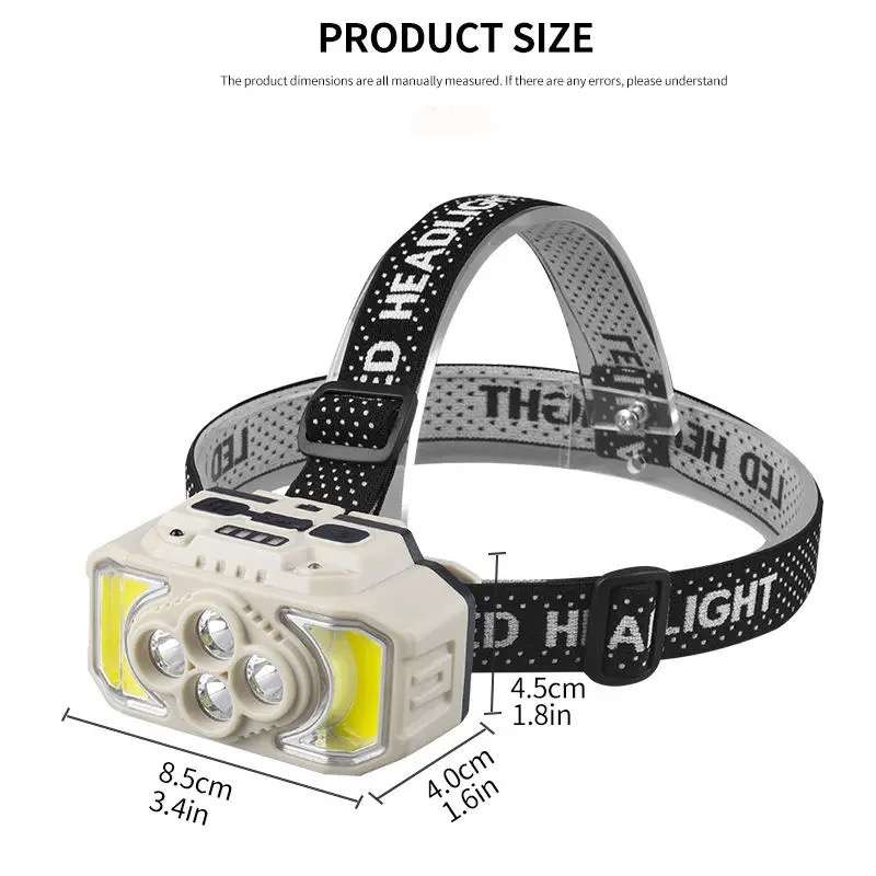 Bright Headlight COB + 4 LED