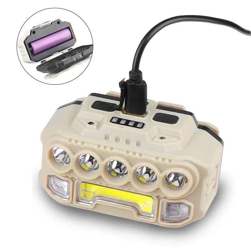 Bright Headlight COB + 5 LED